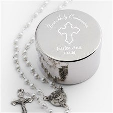 Communion Engraved Rosary Case - 14288