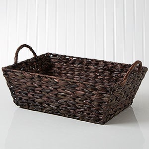 Mahogany Storage Basket - 14297