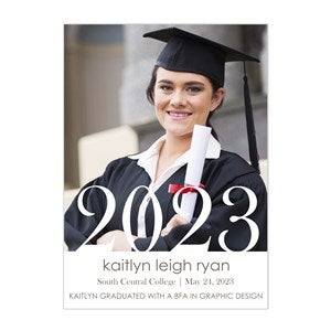 Personalized Photo Graduation Announcements - Proud Graduate - Vertical - 14299-V