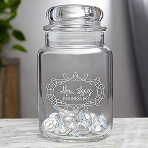 Teachers Treats Engraved Glass Jar - 14319