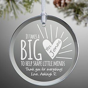 A Teachers Heart Personalized Ornament - 14327