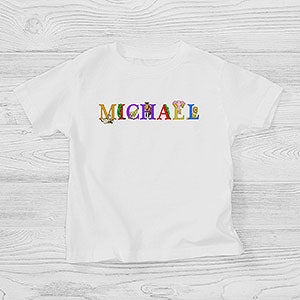 Personalized Toddler T-Shirt - Alphabet Animals - 14347-TT