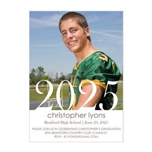 Personalized Photo Graduation Party Invitations - Proud Graduate - Vertical - 14353-V