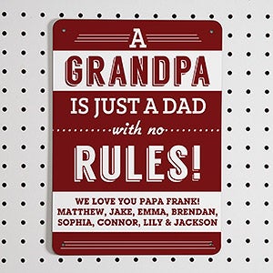 Grandpas Rules Personalized Street Sign - 14372