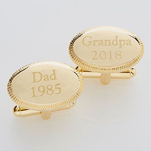 Established... Gold Engraved Cufflinks - 14381