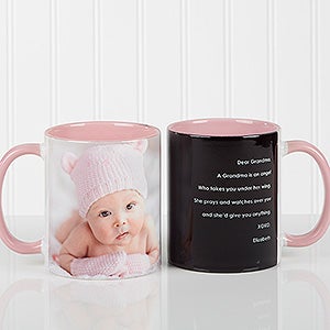 Personalized Pink Coffee Mugs - Photos Sentiments for Her - 14383-P