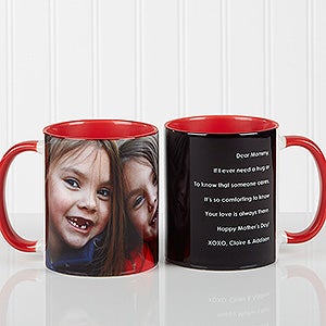 Photo Sentiments For Her Personalized Coffee Mug 11oz.- Red - 14383-R