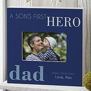 First Hero, First Love Personalized Dad Picture Frame - 4x6 Box - 14407-B