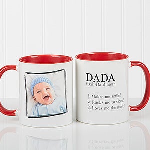 Definition of a Dad Personalized Red Coffee Mugs - 14427-R