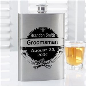 Cheers To The Groomsman Personalized Flask - 14462