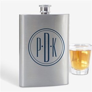 Distinguished Monogram Personalized Flask - 14464