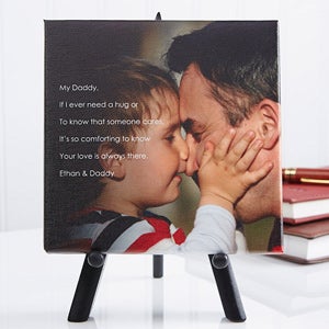 Personalized Tabletop Canvas Print - Photo Sentiments for Him - 5 1/2 x 5 1/2 - 14473-5x5