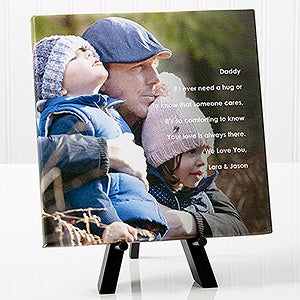 Personalized Tabletop Canvas Print - Photo Sentiments for Him - 8x8 - 14473-8x8
