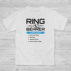 Personalized Ring Bearer T-Shirts - Ring Security - Youth T-Shirt - 14480-YCT