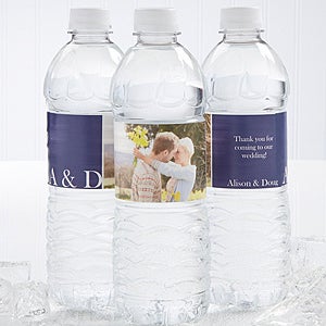 Wedding Couple Personalized Water Bottle Labels - 14505