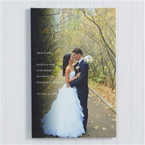 Personalized Wedding Photo Canvas Print - 24x36 - 14510-XL