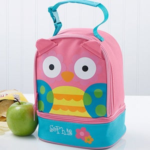 Lovable Owl Embroidered Lunch Bag - 14553
