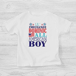 Red, White and Blue Personalized Toddler T-Shirt - 14577-TT