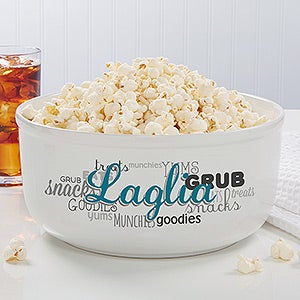 Family Snack Time Personalized Serving Bowl - 14578