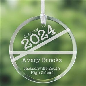 Class of... Personalized Glass Ornament - 14586