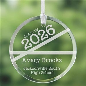 Class of... Personalized Glass Ornament - 14586