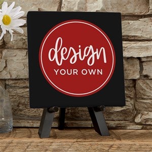 Design Your Own Custom Tabletop Canvas Print 5.5" x 5.5" - Black - 14587-B