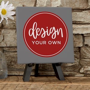 Design Your Own Custom Tabletop Canvas Print 5.5" x 5.5" - Grey - 14587-G