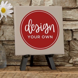 Design Your Own Custom Tabletop Canvas Print 5.5" x 5.5" - Tan - 14587-T