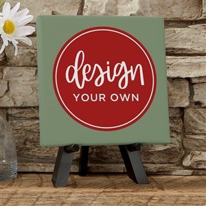 Design Your Own Custom Tabletop Canvas Print 5.5" x 5.5" - Sage Green - 14587-SG