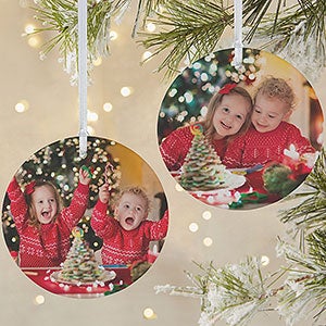 Custom Photo Christmas Ornaments - 2 Sided - 14590-2L