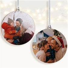 Picture Perfect Personalized Photo Ornament- 3.75 Wood - 2 Sided - 14590-2W