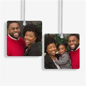 Picture Perfect Personalized Square Photo Ornament- 2.75 Metal - 2 Sided - 14590-2M