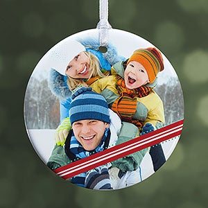 Personalized Photo Christmas Ornaments - Candy Cane - 1-Sided - 14594-1