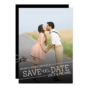 Personalized Photo Save The Date Cards - Meet In The Middle - 14606-C