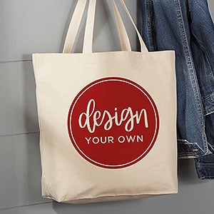 Design Your Own Personalized Large Canvas Tote Bag - 14616-L