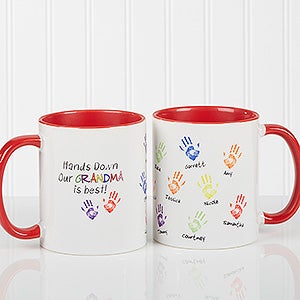 Hands Down Personalized Coffee Mug 11 oz.- Red - 14622-R