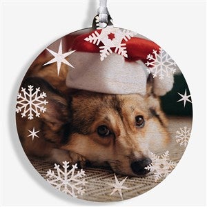 Snowflake Personalized Wood Photo Ornament - 1 Sided - 14638-1W