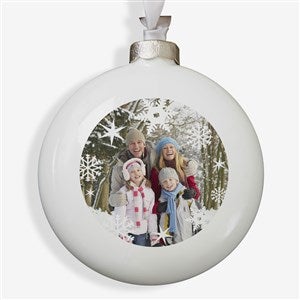 Snowflake Personalized Deluxe Photo Ornament - 3D Disc 1 Sided - 14638-D