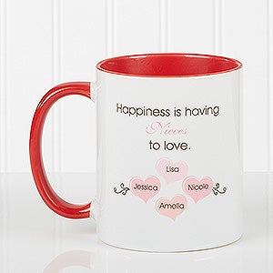What Is Happiness? Personalized Coffee Mug 11 oz.- Red - 14646-R