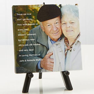 Personalized Memorial Canvas Prints - Photo Sentiments - 5 1/2 x 5 1/2 - 14664-5x5