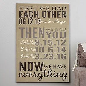 First We Had Each Other 28x42 Personalized Canvas Print - 14681-28x42