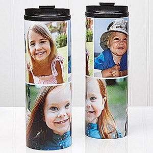 Photo Collage Personalized 16oz. Travel Tumbler- 3 photos - 14700-3