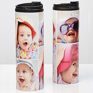 Photo Collage Personalized 16oz. Travel Tumbler- 4 photos - 14700-4