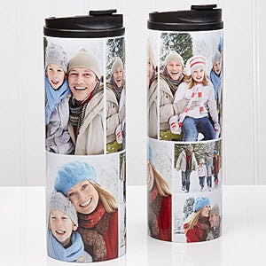 Personalized 5 Photo Collage Travel Tumbler - 5 Photos - 14700-5