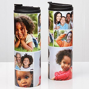 Photo Collage Personalized 16oz. Travel Tumbler-6 photos - 14700-6