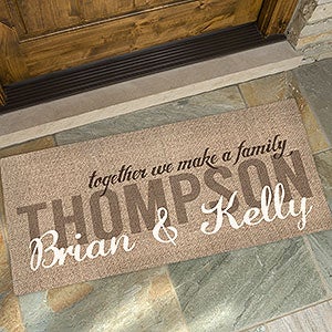 Personalized Doormat Burlap Design - 24x48 - 14705-O