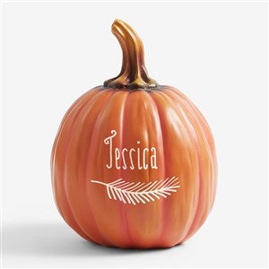 Personalized Small Orange Pumpkin - Count Your Blessings - 14751-S