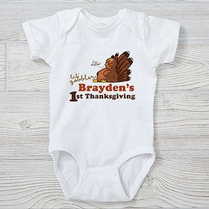 Personalized Babys First Thanksgiving Clothing - Baby Bodysuit - 14782-CBB
