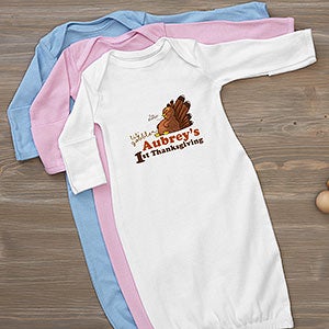 Personalized Baby Gown - My First Thanksgiving - 14782-G