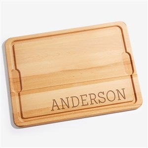 Personalized XL Maple Cutting Board - Family Name Established - 14787-XL